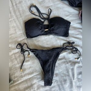 black textured shein bikini, women’s size L *FINAL SALE*